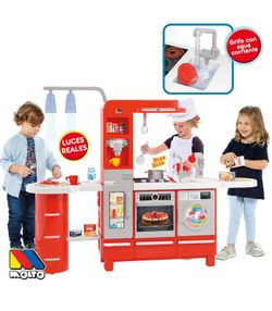 Cuisine rouge avec robinet et lumières - Molto
