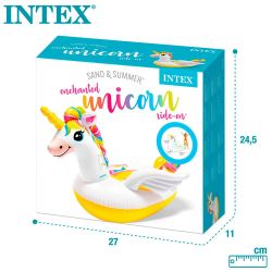 Colchoneta/Figura Unicornio Hinchable - 198 x 140 x 102 cm. - Intex