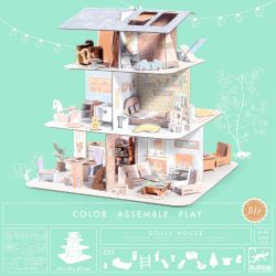 Colorear - Construir - Jugar - Casa De Muñecas - Djeco