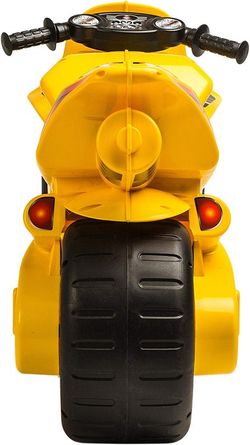 Porteur de moto gagnant jaune