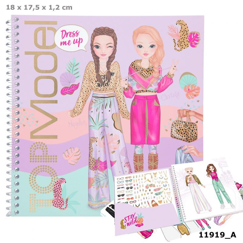 Cuaderno con pegatinas DRESS ME UP TOP MODEL. Material diverso