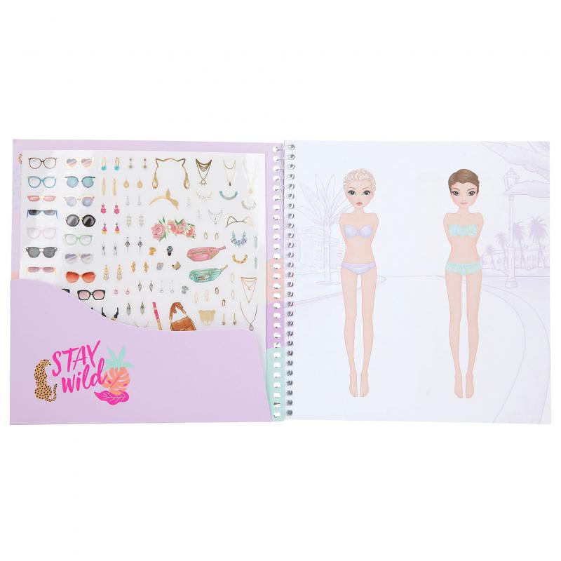 Top Model Notebook Stickers Dress Me Up — Juguetesland