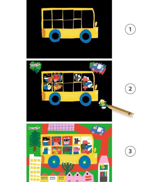 Kratzbilder – Fahrzeuge zum Entdecken – Djeco