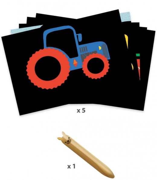 Kratzbilder – Fahrzeuge zum Entdecken – Djeco