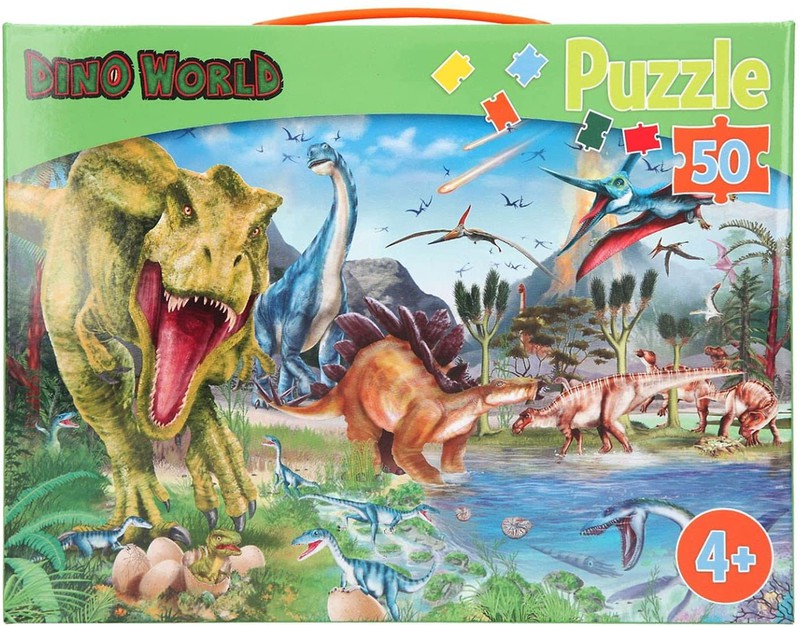 Puzzle jeu carte du monde pour trouver les dinosaures