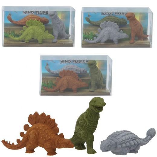 Dino World - Set gomme da cancellare per dinosauri - ASSORTITI