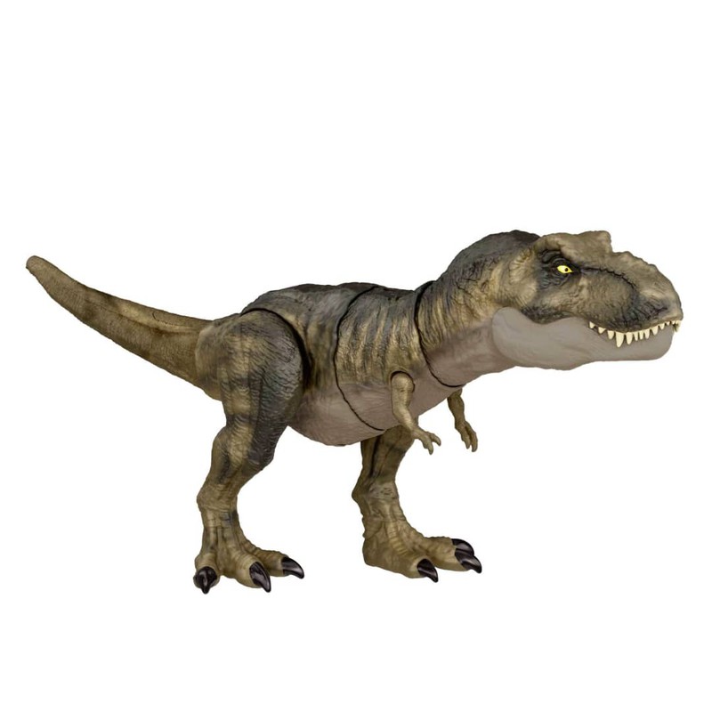 Dinosaure articulé Jurassic World T-Rex - frappe et dévore avec le