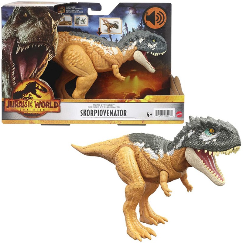 Jurassic World - Figura dinossauro T-Rex passo e ataque, JURASSIC WORLD