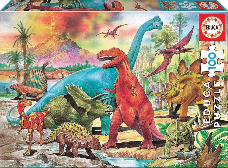 Dinosaurios - Puzzle 100 piezas Educa — Juguetesland