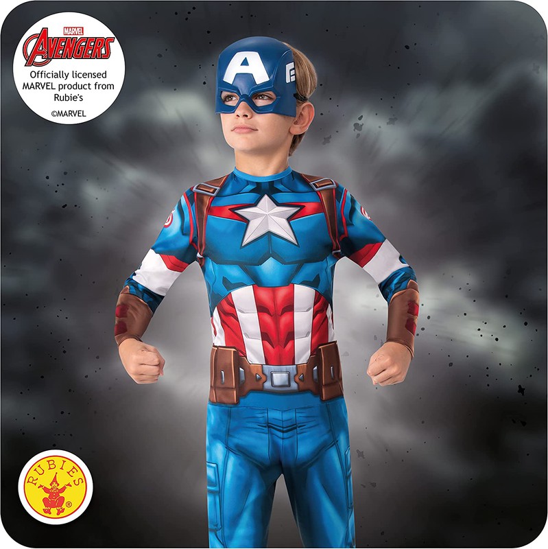 Marvel - avengers - captain america deguisement - taille l 7-8 ans, fetes  et anniversaires