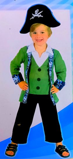 Disfraz Capitan Pirata para Niño - Talla: S (Altura 92-104 Cm)