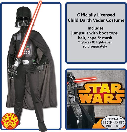 Darth Vader Kostüm - Star Wars T: L (8-10 Jahre)
