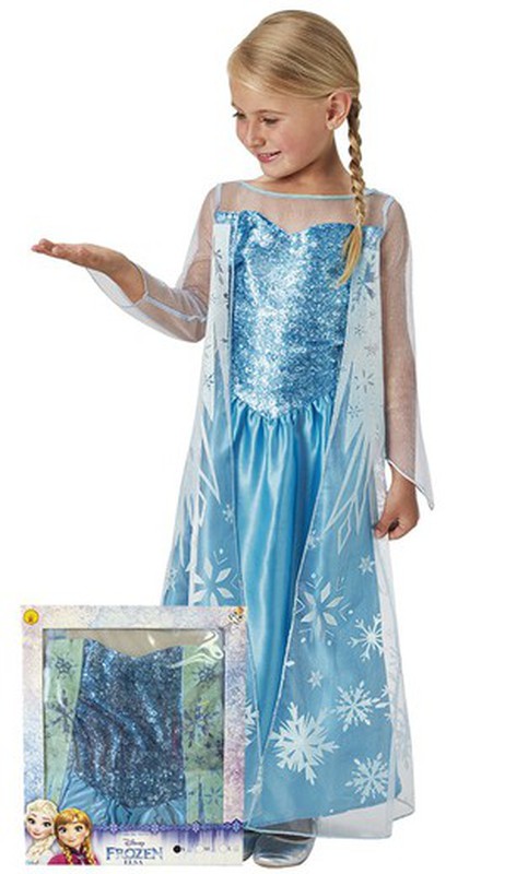 Costume Elsa La Reine des Neiges Taille 5-7 ans