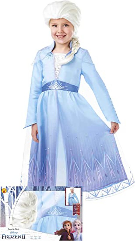Déguisement d'Elsa La Reine des neiges 2 avec perruque T: M (5-6 ans) —  Juguetesland