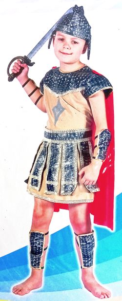 Disfraz Gladiador Romano para Niño - Talla: S (Altura 110 - 120 Cm)