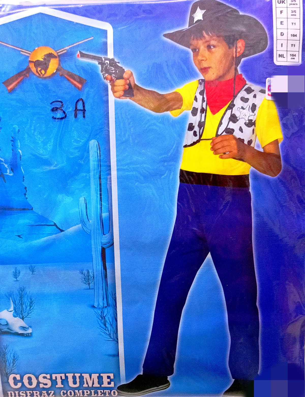 Disfraz Infantil Sheriff- Talla: 3-5 Años