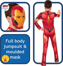 Déguisement Iron Man T: M (7-8 Ans/138 Cm)