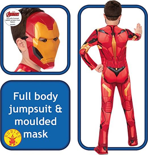 Déguisement Iron Man T: M (7-8 Ans/138 Cm)