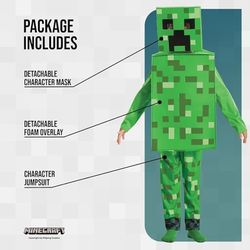 Карнавальный костюм Minecraft Creeper Размер: 7-8 лет