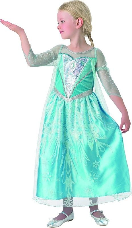 Deluxe Princess Elsa Costume Frozen Size: L (7-8 Years)  Juguetesland