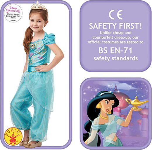 Costume Princesse Jasmine T:S (3-4 ans/104 Cm)