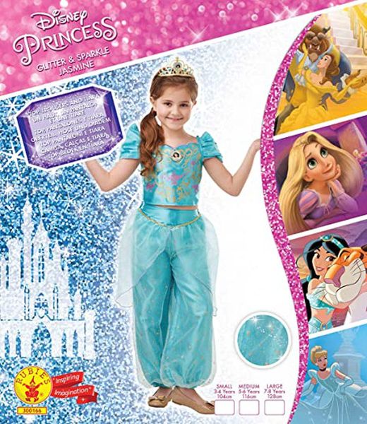 Costume Princesse Jasmine T:S (3-4 ans/104 Cm)