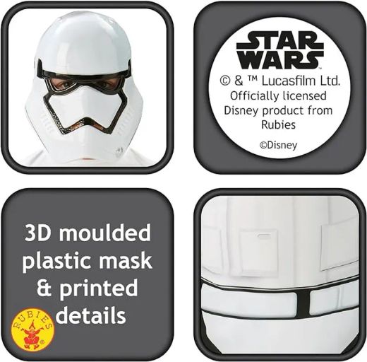 Costume classico da Stormtrooper di Star Wars, taglia: M (5-6 anni)