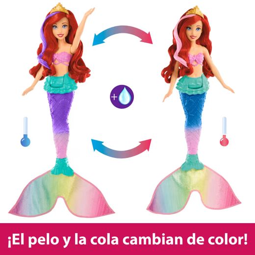 Принцесса Диснея - Ариэль меняет цвет и плавает - Mattel