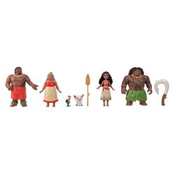 Disney Princess - Vaiana - Conjunto Inspirado En El Cuento Clásico - Seis Personajes - Mattel
