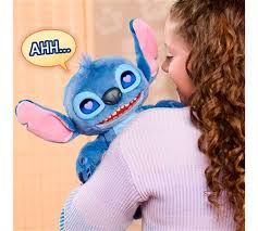 Boneco interativo Disney Stitch com várias expressões, 34,30 cm, com sons e efeitos.