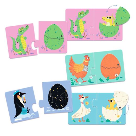 Djeco Puzzle Duo Oeufs Amusants