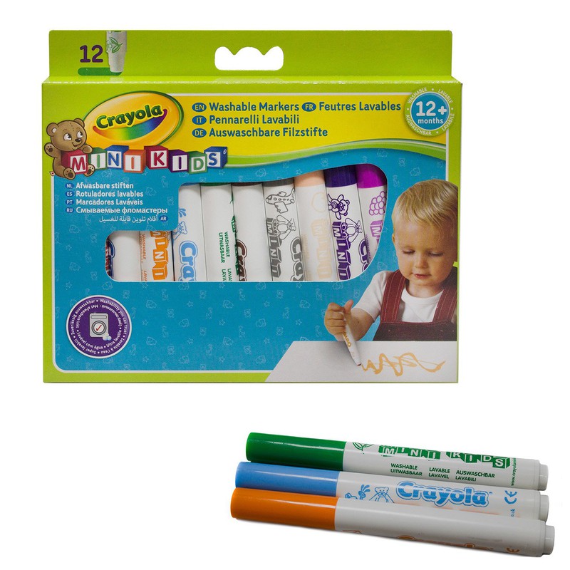 Douze marqueurs lavables - Mini enfants - Crayola — Juguetesland