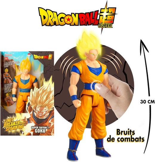 Dragon Ball - Super Limit Breaker - Serie Sparking - Figura di Goku Super Saiyan 2 - Luce e suono - Bandai