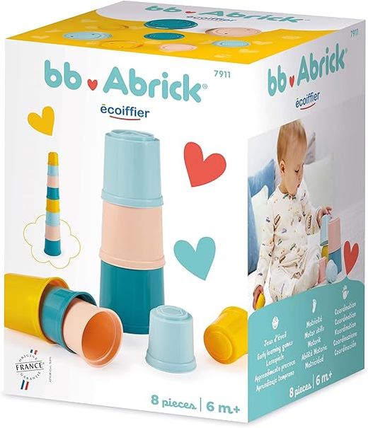 Ecoiffier Abrick Nestable Tower Colors One Size