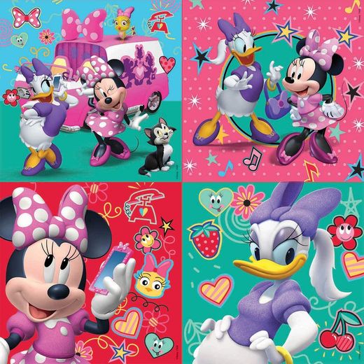 Educa - Minnie Happy Helpers, чемодан Progressives, детская головоломка из 12, 16, 20 и 25 деталей