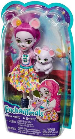 Enchantimals Muñeca con mascota Mayla Mouse y Fondue — Juguetesland