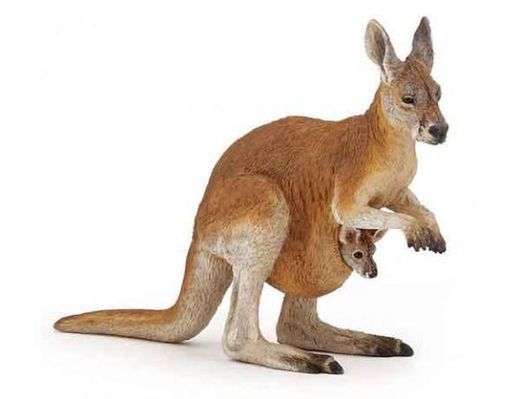 Canguro e la sua statuina bambino - Papo