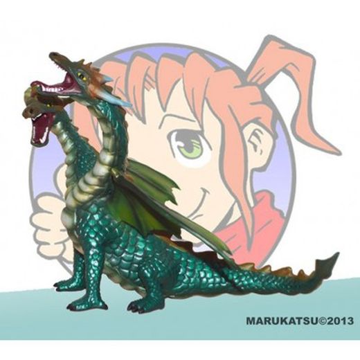 Dragon Figure Two Heads Turquoise