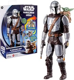 Figura Mandaloriano Y Grogu - Bláster Cazarrecompensas - Hasbro