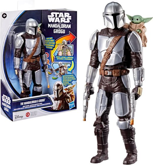 Figura Mandaloriano Y Grogu - Bláster Cazarrecompensas - Hasbro