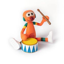 Figura a forma di microfono e tamburo - 4,5 cm