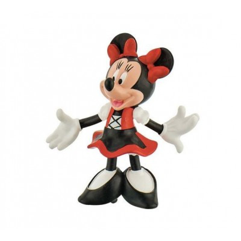 Disney - Figurine - Minnie Mouse - Robe Rouge - (Taille : 21 cm x