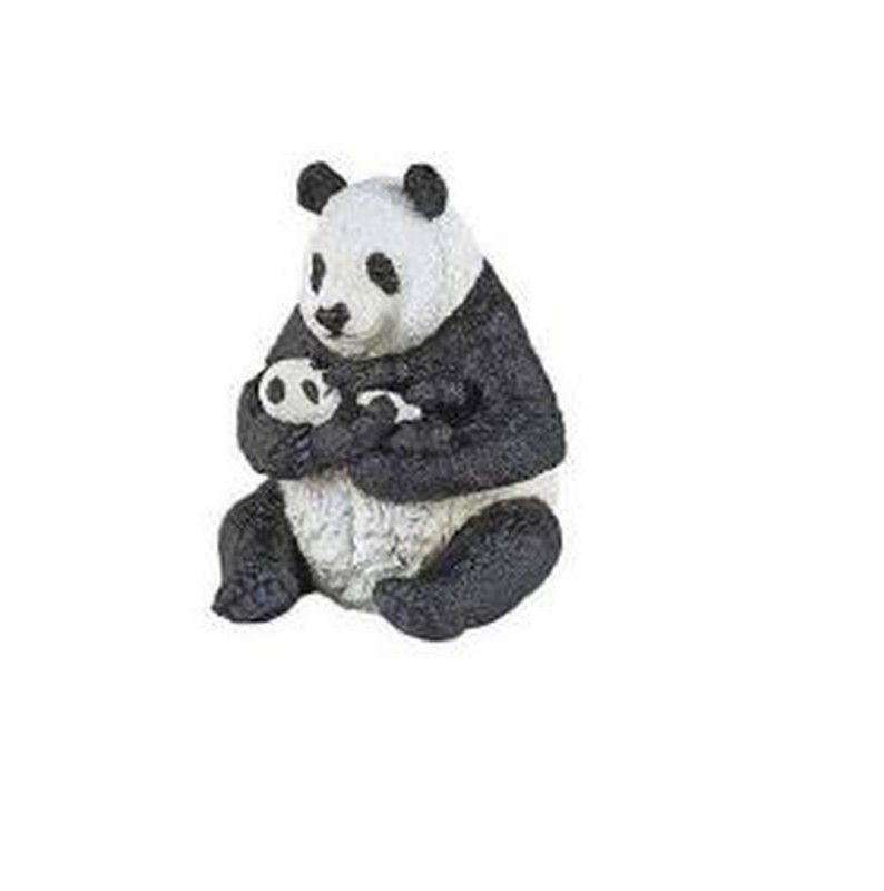 Figura Oso Panda Sentado con cría – Papo — Juguetesland