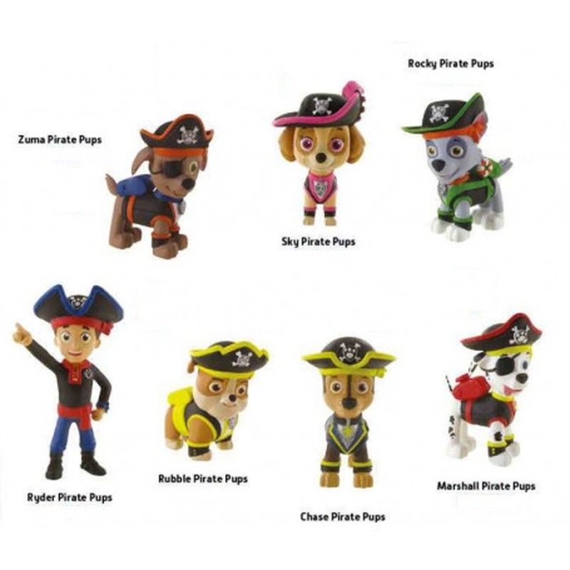 Pat Patrouille 7 Figurines Paw Patrol Jouet Enfant Chien Ryder Chase  Marshall