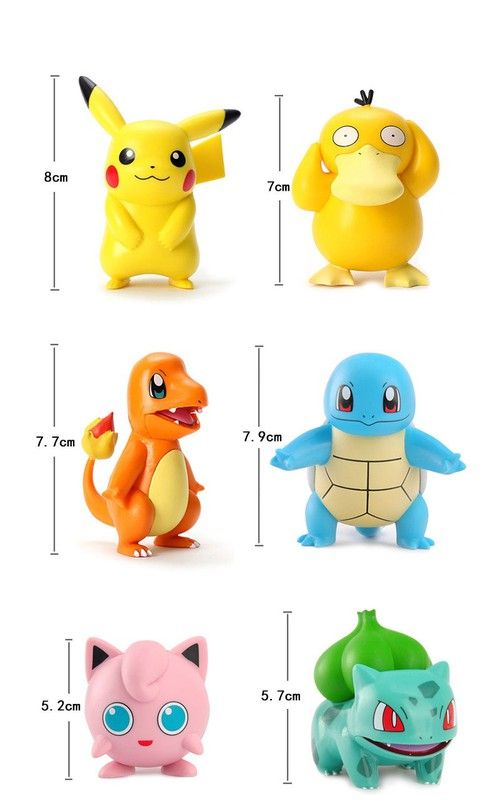 Verschiedene Pokémon-Figuren
