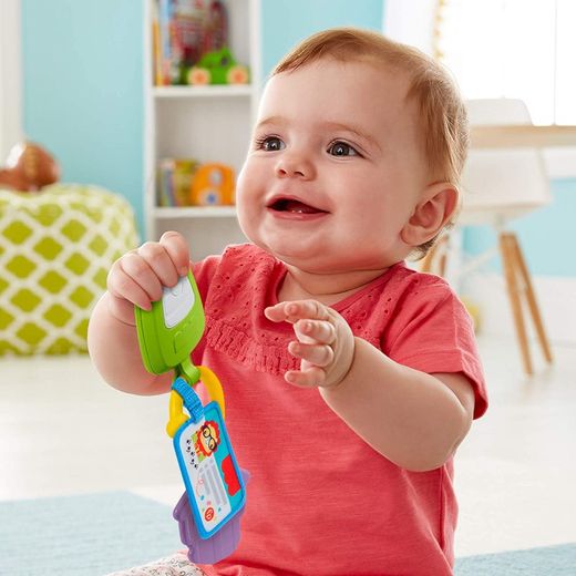 Fisher-Price - juego de llaves activity para bebés con mordedor, sonajero y espejito
