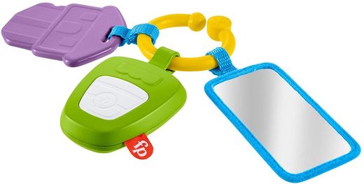 Fisher-Price - juego de llaves activity para bebés con mordedor, sonajero y espejito