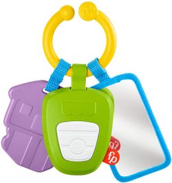 Fisher-Price - juego de llaves activity para bebés con mordedor, sonajero y espejito