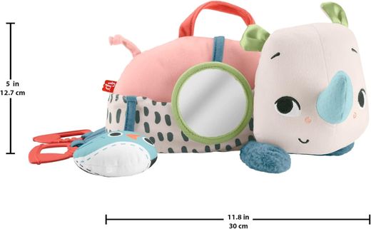 Pelúcia sensorial Fisher-Price Planet Friends Rhino para bebês
