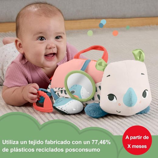 Pelúcia sensorial Fisher-Price Planet Friends Rhino para bebês
